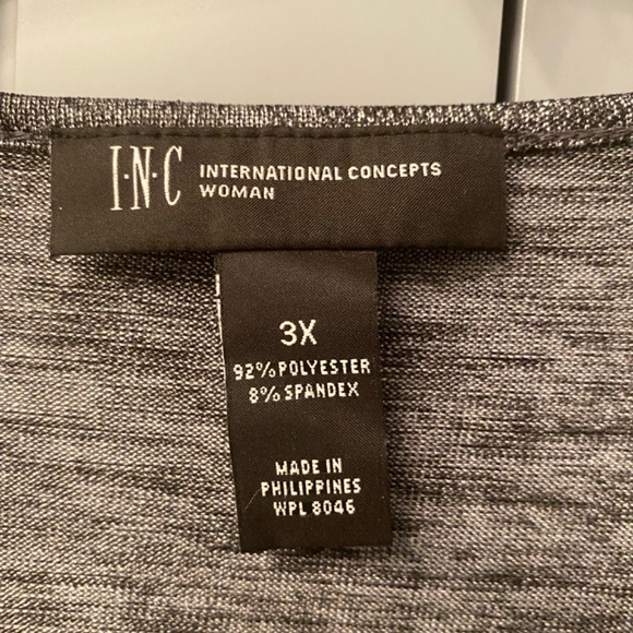 INC International Concepts grey top, size 3X - Picture 3 of 4